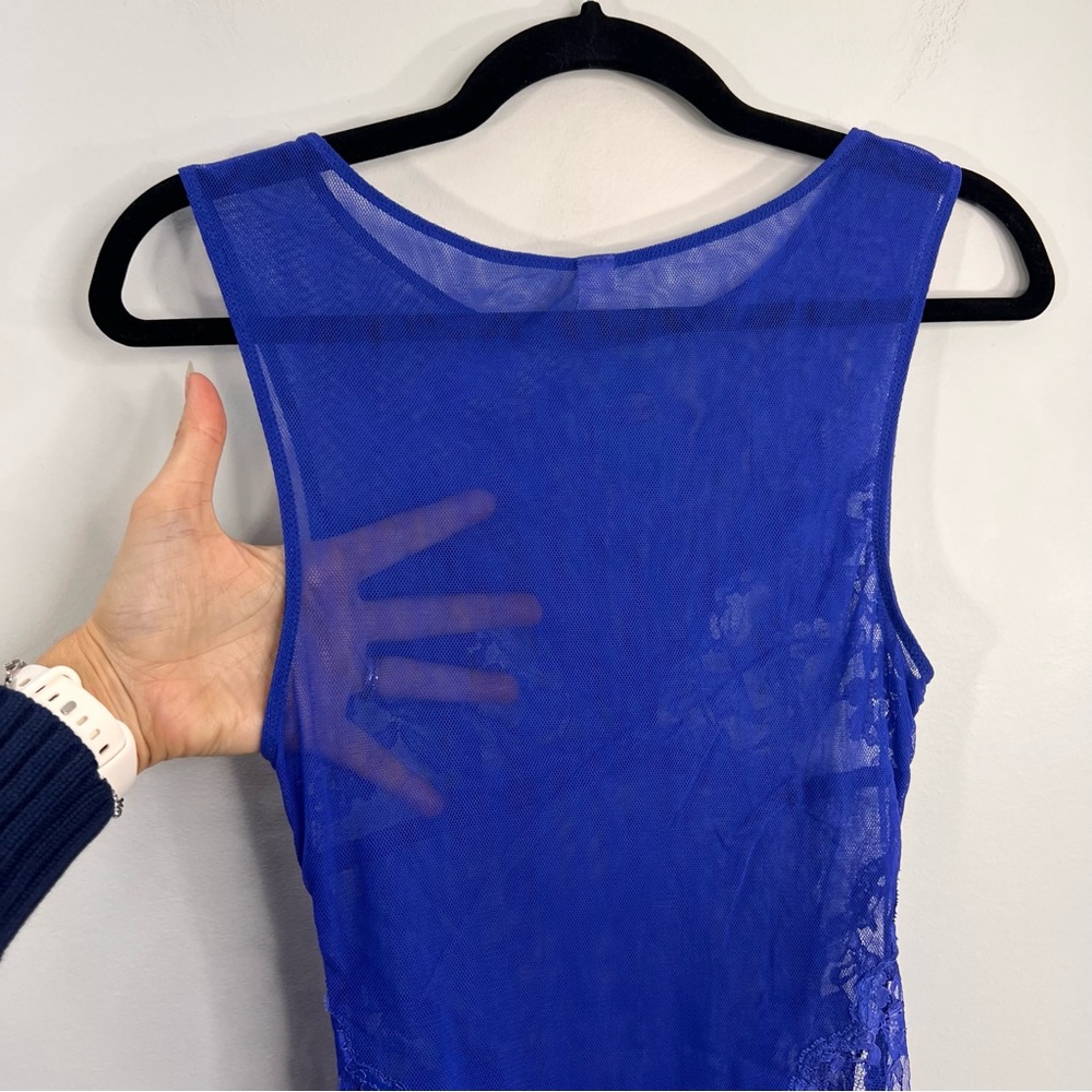 NWT 80s 90s Malizia La Perla Italian lace one piece sheer teddy bodysuit 34 / M - Picture 9 of 16